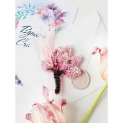 Abris Art Delicate Magnolia Bead Embroidery Decoration Kit