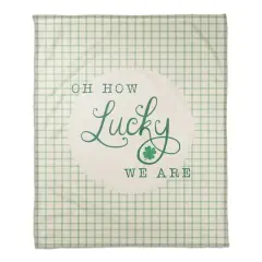 Oh How Lucky Coral Fleece Blanket