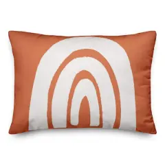 Bright Orange Arch Throw Pillow