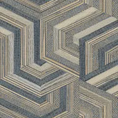 RoomMates Geo Puzzle Faux Grasscloth Peel & Stick Wallpaper Dark Brown