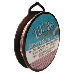 The Beadsmith&reg; Wire Elements&trade; 18 Gauge Tarnish Resistant Soft Temper Wire, 50ft. Rose Gold