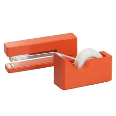 JAM Paper Stapler & Tape Dispenser Set Orange