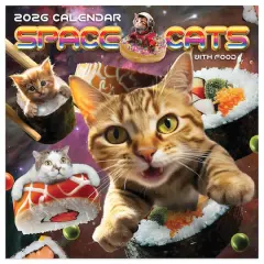 2026 Space Cats Mini Calendar