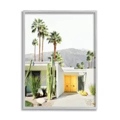Stupell Industries Palm Springs House Photography Framed Giclee Art Gray
