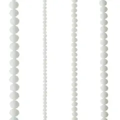 White Faceted Glass Rondelle Beads by Bead Landing&trade;