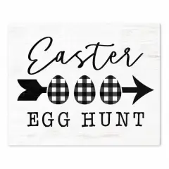 Buffalo Check Easter Egg Hunt Tabletop Canvas