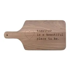 8" x 17" Favorite Place to Be Walnut Paddle Cutting Board