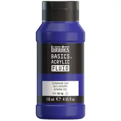 Liquitex&reg; BASICS&reg; Acrylic Fluid, 4oz. Ultramarine Blue
