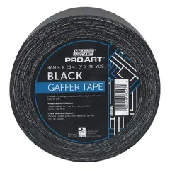 Pro Art&reg; Black Gaffer Tape, 2" x 25yd.