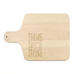 Spring Has Sprung 17" x 8" Maple Paddle Cutting Board