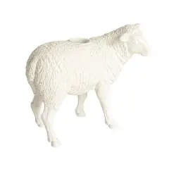 Hello Honey&reg; 6.75" Long White Pastoral Elegance Sheep Taper Candle Holder