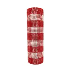 10" x 19ft. Red & White Buffalo Check Mesh by Celebrate It&trade;