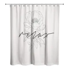 Relax Poppy 71" x 74" Shower Curtain