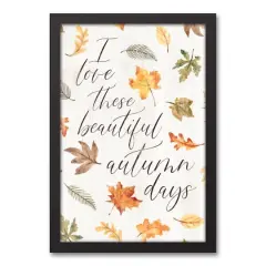 These Beautiful Autumn Days Black Framed Canvas Wall Art