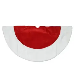 26" Red & White Velveteen Tree Skirt