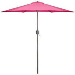 7.5ft. Outdoor Patio Market Umbrella with Hand Crank Pink