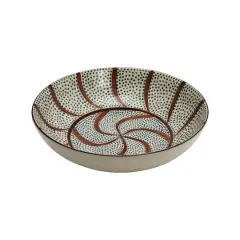 Hello Honey&reg; 13.5" Multicolor Pattern Hand Painted Stoneware Serving Bowl