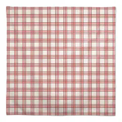 58" Painted Christmas Plaid Tablecloth