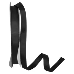 JAM Paper 5/8" x 100yd. Grosgrain Style Wired Ribbon Black