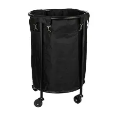 Household Essentials 32" Black Round Laundry Hamper