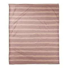 Stripes Coral Fleece Blanket Pink