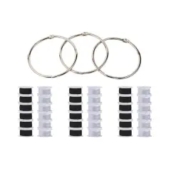 SINGER&reg; Class 15J Sewing Bobbin & Storage Rings Set, Black & White