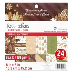 6" x 6" Gingerbread Forest Double-Sided Paper Pad, 24 Sheets by Recollections&trade;