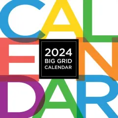 TF Publishing 2024 Big & Bright Grid Wall Calendar