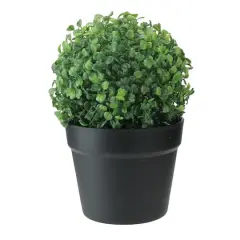 10.5" Artificial Two Tone Green Boxwood Spring Potted Plant