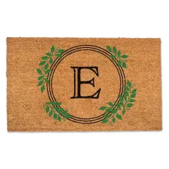 Laurel Circle Monogram Door Mat E