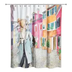 Traveling Woman 71" x 74" Shower Curtain