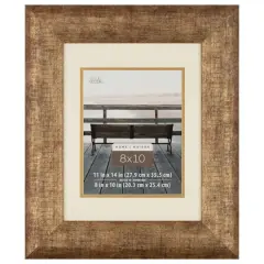 Home 8" x 10" Portrait Frame With Mat by Studio D&eacute;cor&reg; Rustic Gold