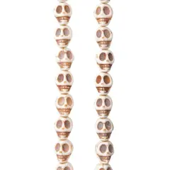 White Turquoise Skull Beads, 10mm by Bead Landing&trade;