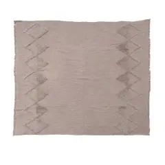 Hello Honey&reg; Cream Pattern Cotton Tufted Throw Blanket