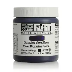 Golden&reg; SoFlat Matte Acrylic Paint, 4oz. Dioxazine Violet Deep