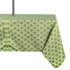 DII&reg; 120" Green Lattice Outdoor Tablecloth with Zipper