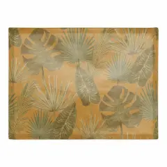 Tropical Palm Cotton Twill Placemat Yellow