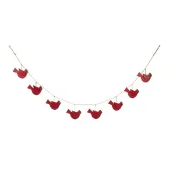 Glitzhome&reg; 6ft. Metal Christmas Cardinal Garland
