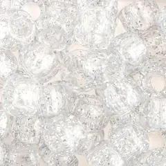 John Bead 9mm Sparkle Pony Beads, 1,000ct. Silver