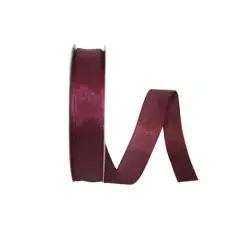 Reliant 7/8" x 50yd. Linen Touch Mono Solid Ribbon Burgundy