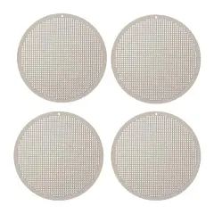 4" Round Cross Stitch Wood Canvas, 4ct. by Loops & Threads&reg;
