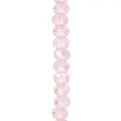 Pink Faceted Large Hole Glass Rondelle Beads by Bead Landing&trade;