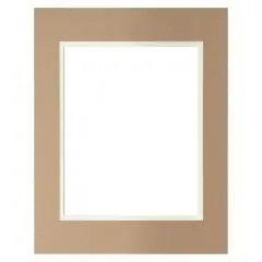 11" x 14" Double Mat By Studio D&eacute;cor&reg;, 8" x 10" Opening Tan