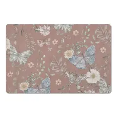 Butterflies Floor Mat Maroon