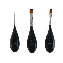 Mixed Media 3 Piece Egg-Shaped Round, Filbert & BrightPaint Brush Set by Artist's Loft&reg;
