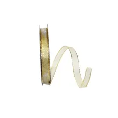 JAM Paper 5/8" x 50yd. Mesh Wired Shiny Ribbon