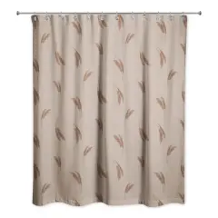 Feather Grass Shower Curtain Orange/Rust