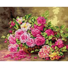 Orchidea Roses Gobelin Canvas Cross Stitch Kit