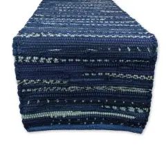 DII&reg; 72" Nautical Blue Chindi Rag Table Runner