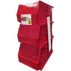 Quantum Storage Systems&reg; ULTRA Stack & Hang 3 Bin Set Red